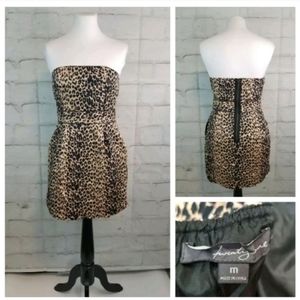 Forever21 Jr M Leopard Print Strapless Mini Dress